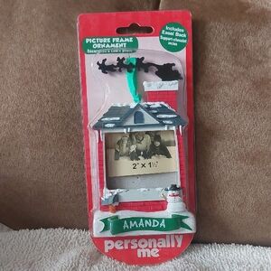 🎄Amanda Christmas Picture Frame Ornament with Santa Design